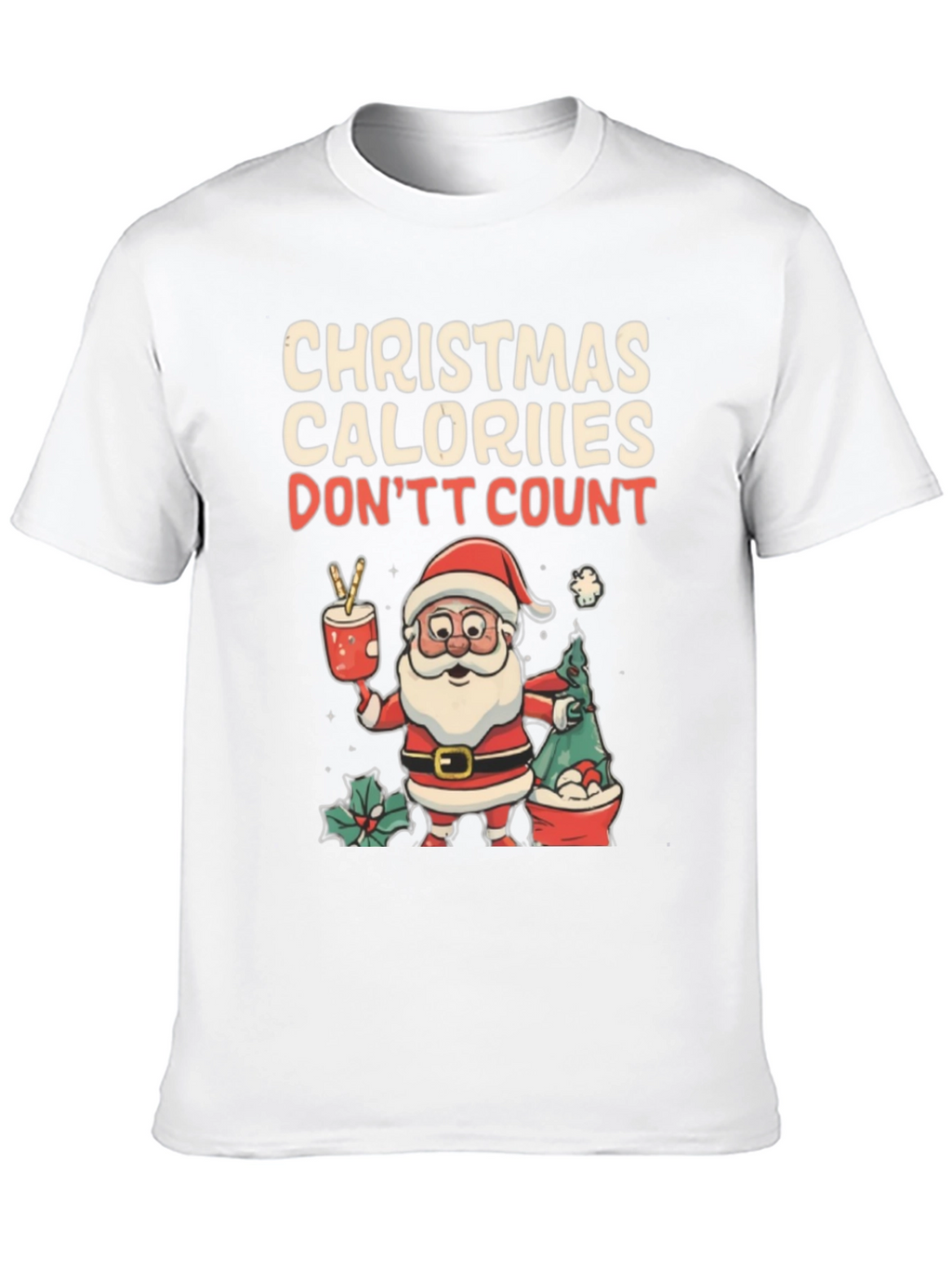 Christmas Calories T-Shirt Holiday Santa Tee