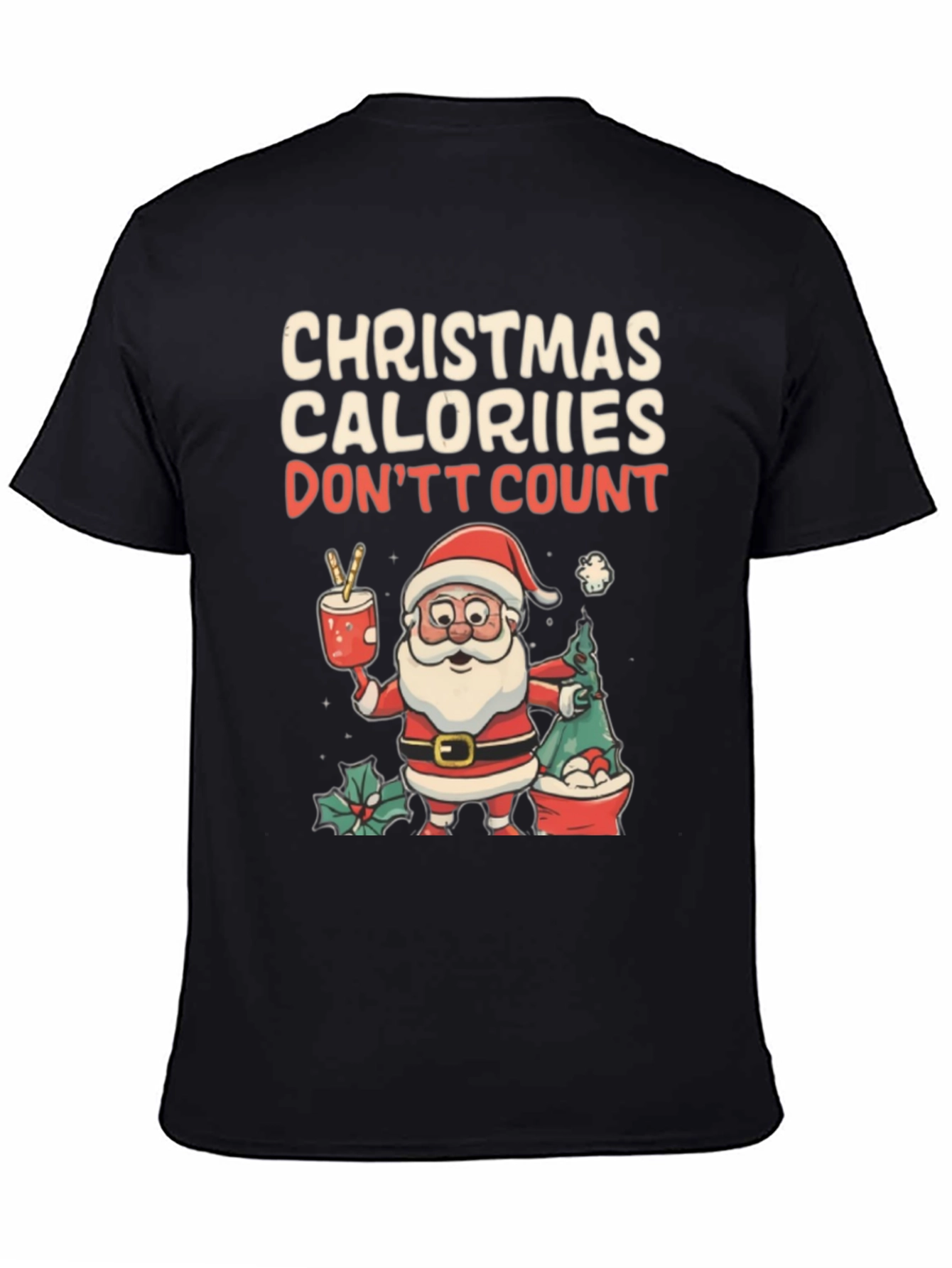 Christmas Calories T-Shirt Holiday Santa Tee