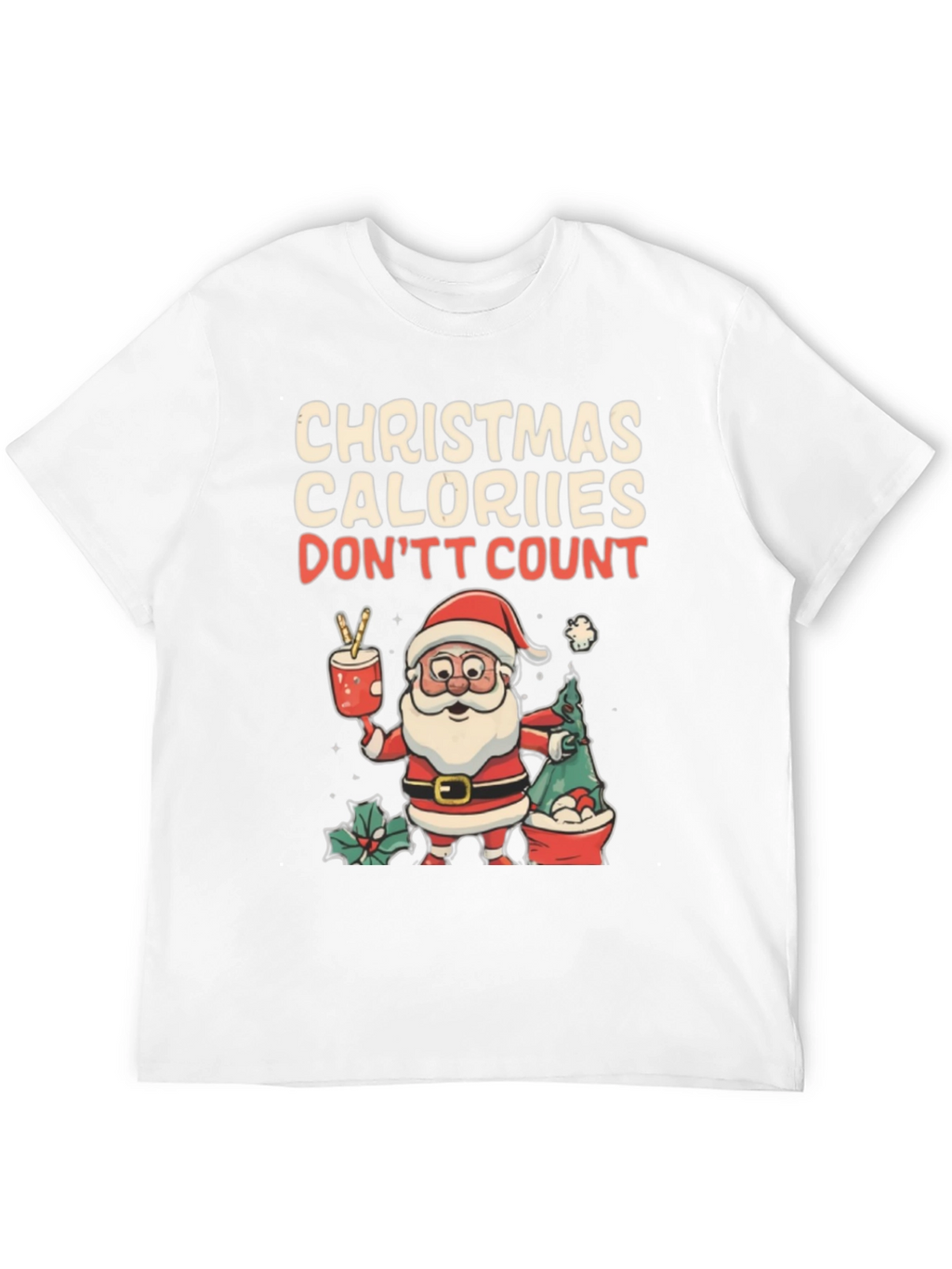 Christmas Calories T-Shirt Holiday Santa Tee