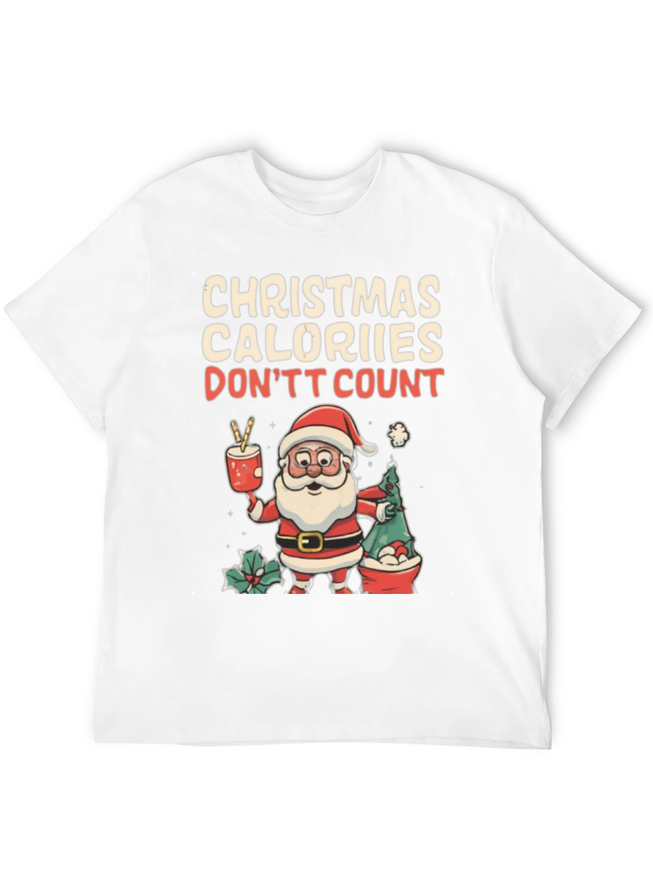 Christmas Calories T-Shirt Holiday Santa Tee