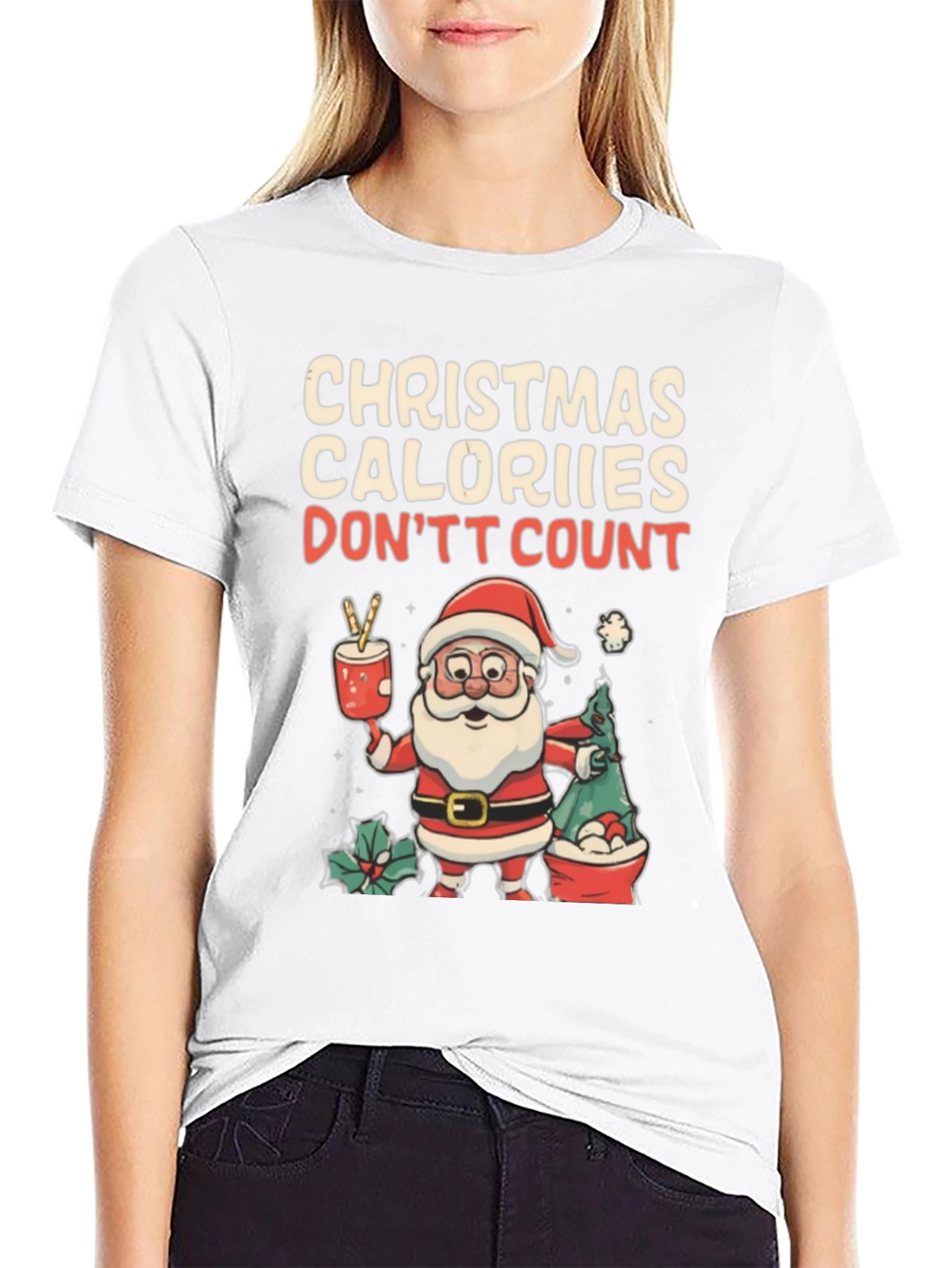 Christmas Calories T-Shirt Holiday Santa Tee