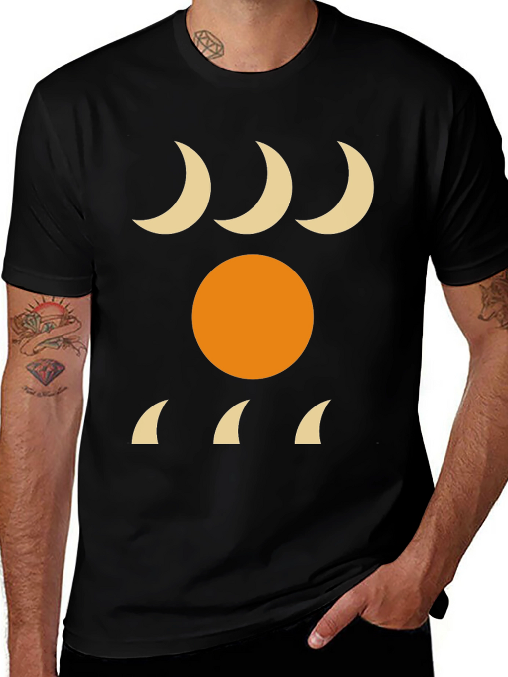 Minimalist Sun & Moon Graphic Tee