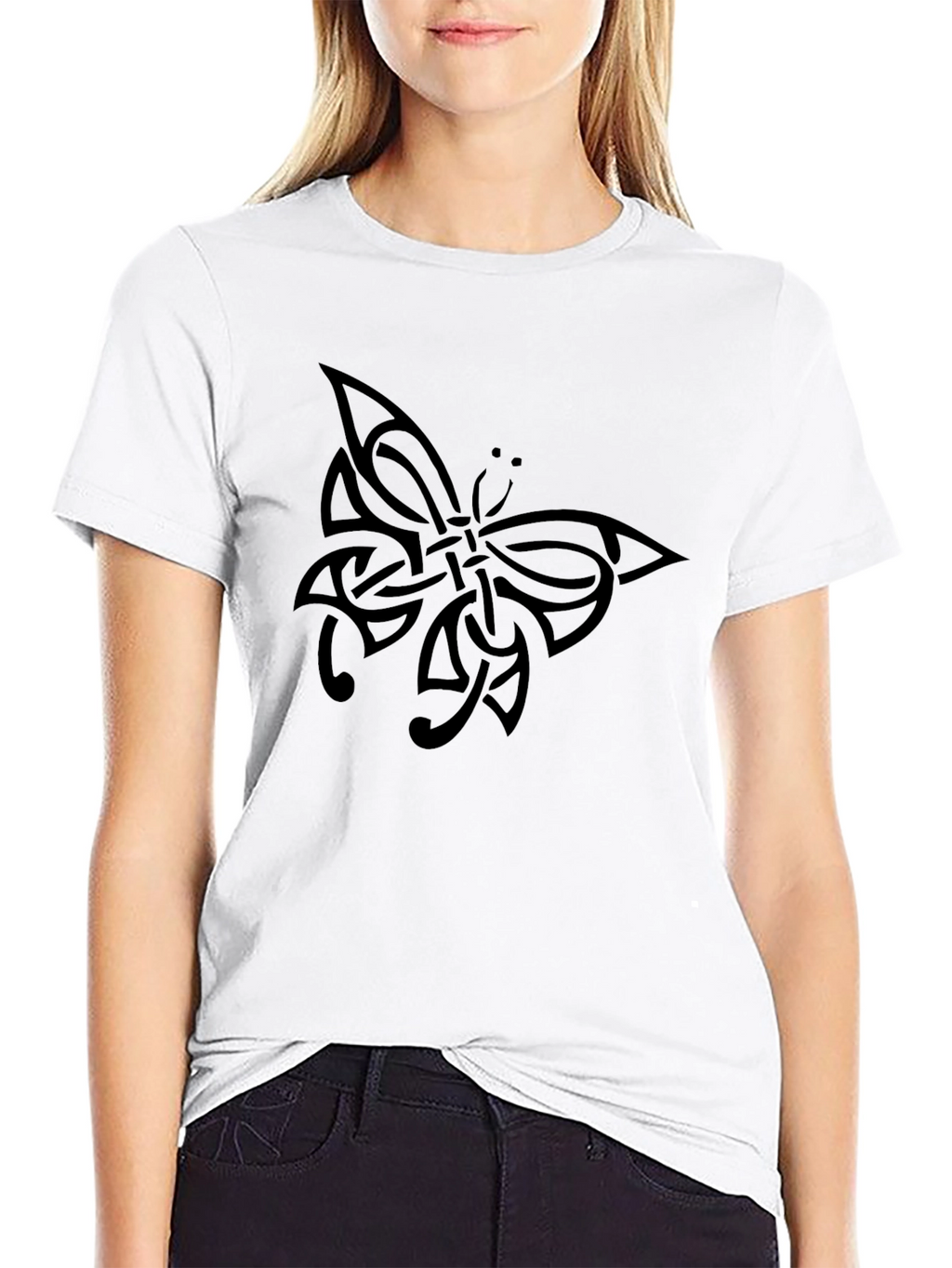 Black Butterfly Graphic T-Shirt