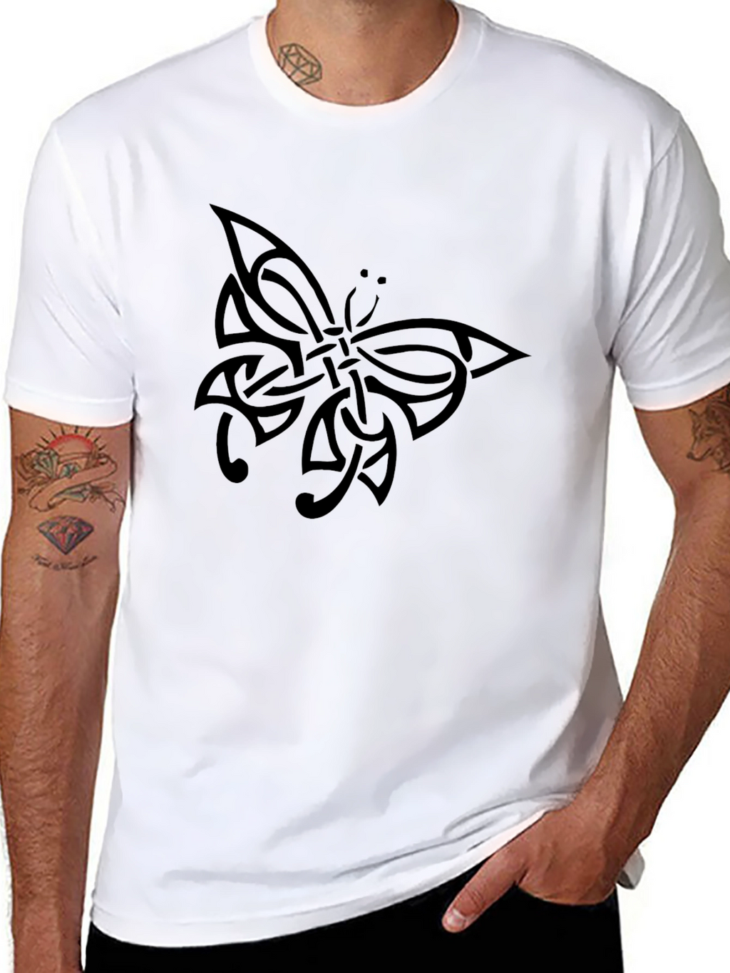 Black Butterfly Graphic T-Shirt