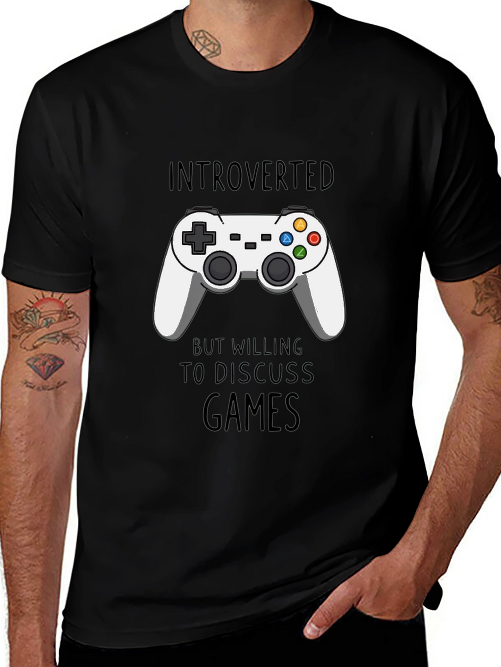 Introverted Gamer T-Shirt - Black