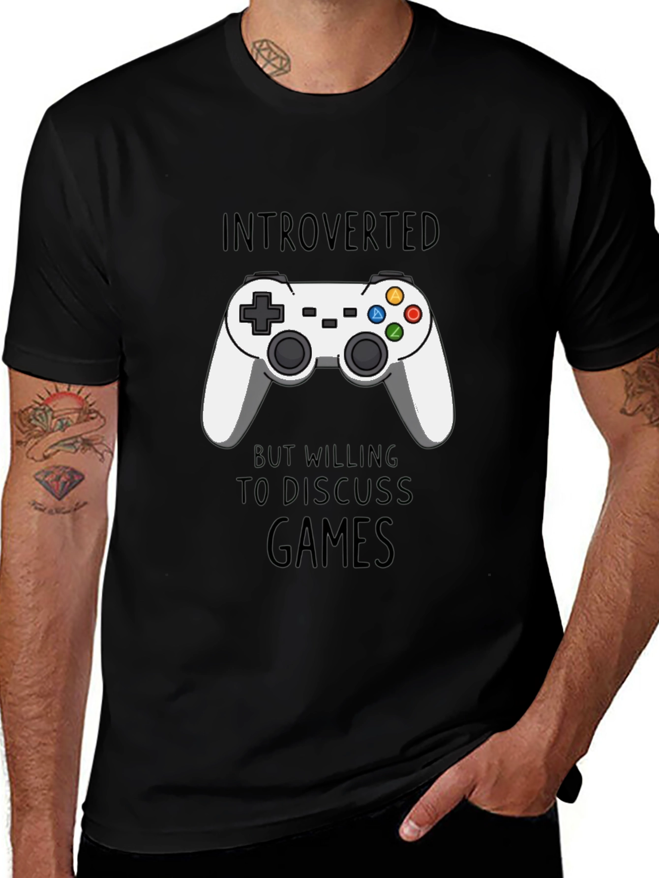 Introverted Gamer T-Shirt - Black