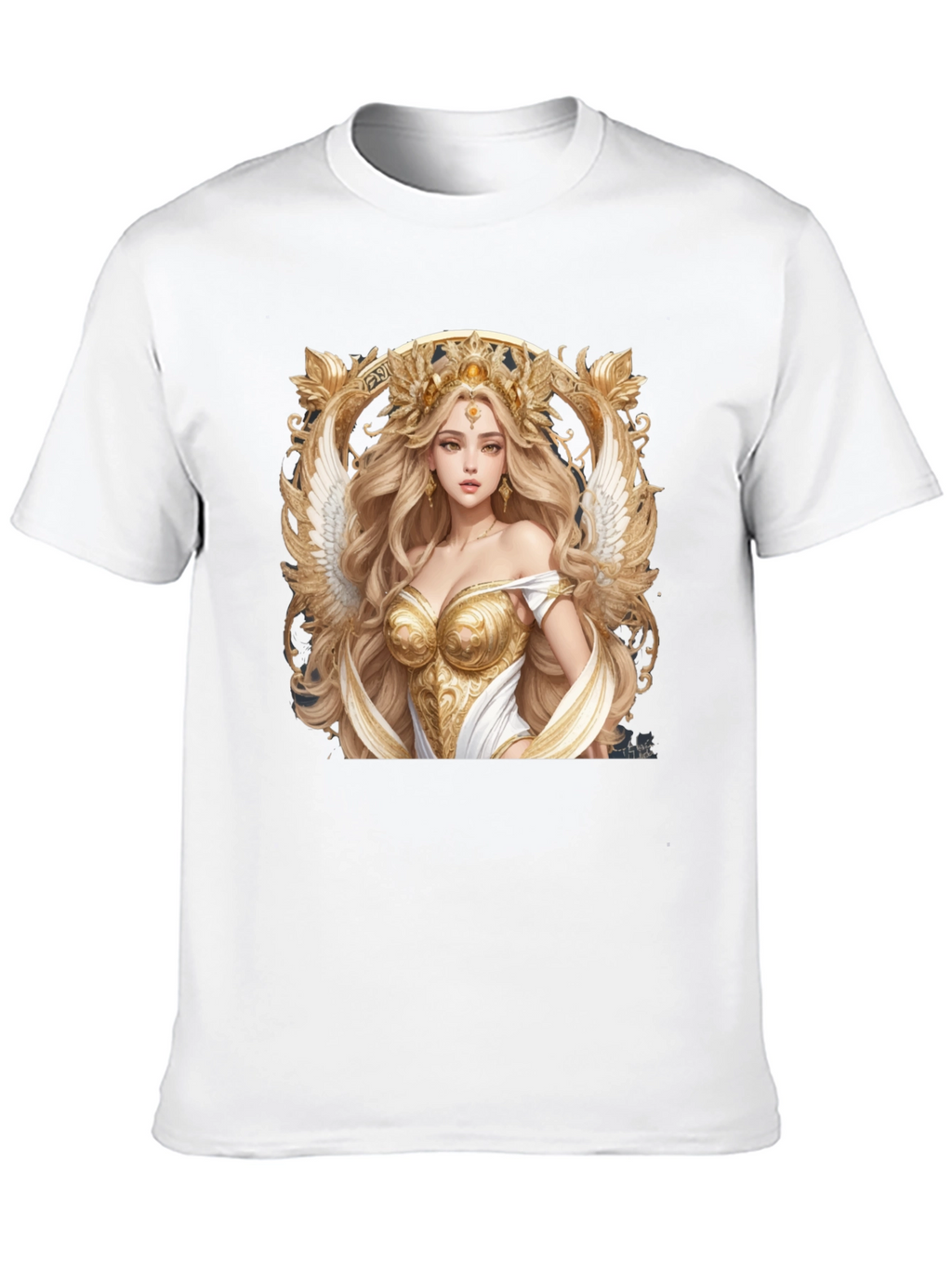 Angelic Goddess Graphic Tee - Black