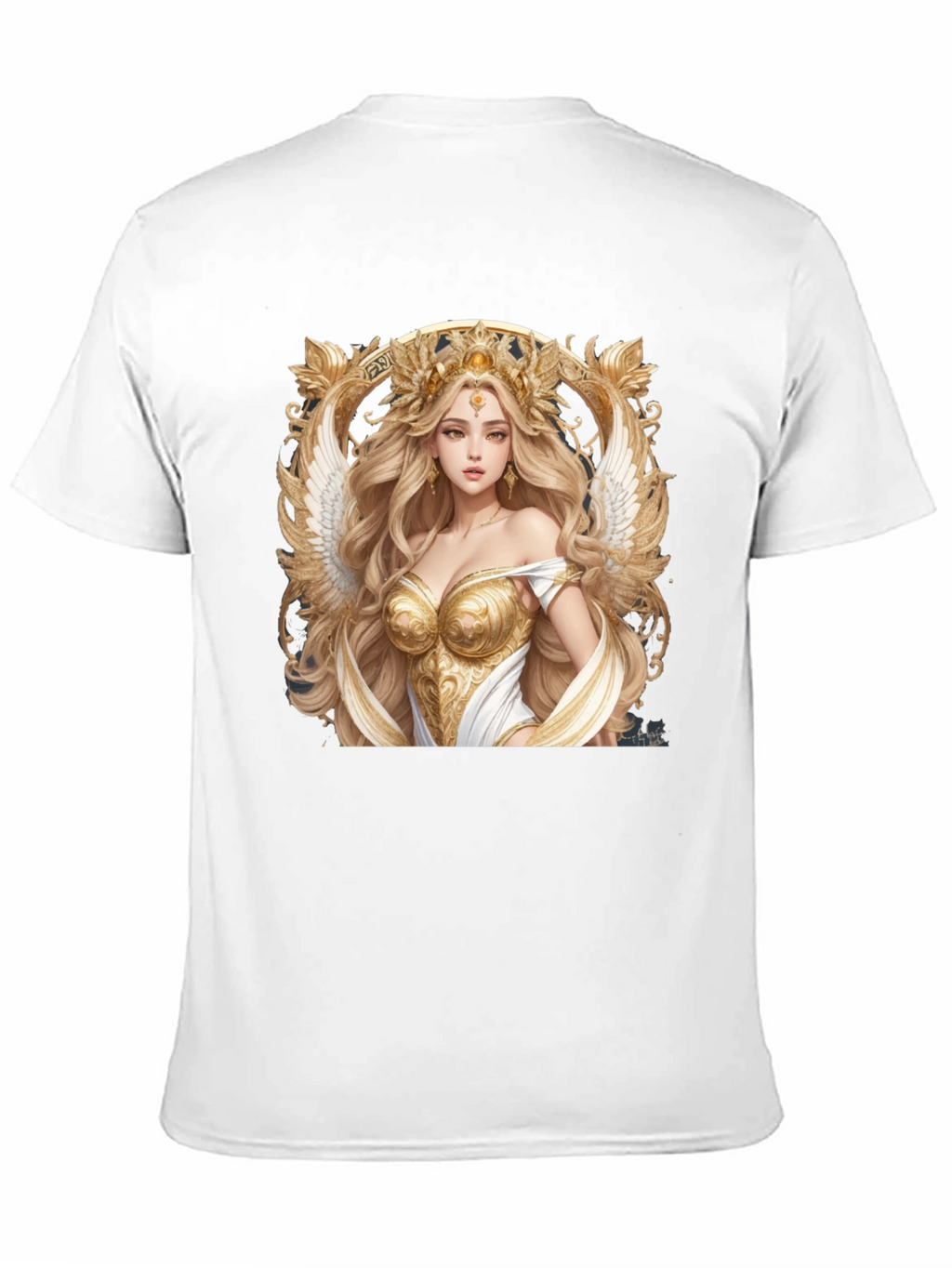Angelic Goddess Graphic Tee - Black