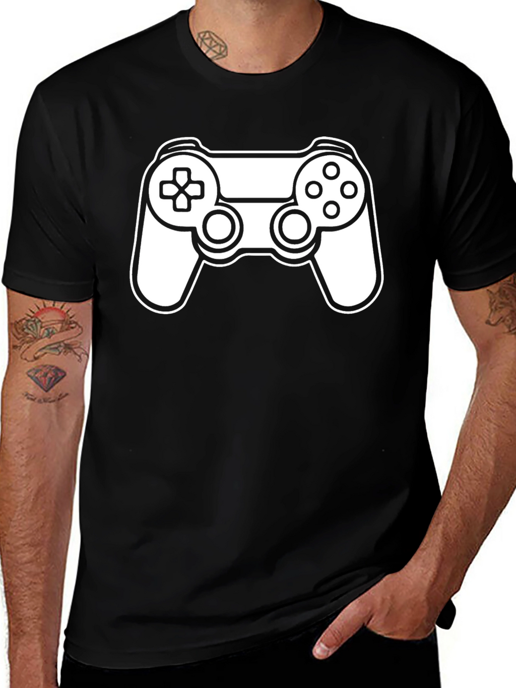 Gaming Controller Graphic Tee - Black T-Shirt