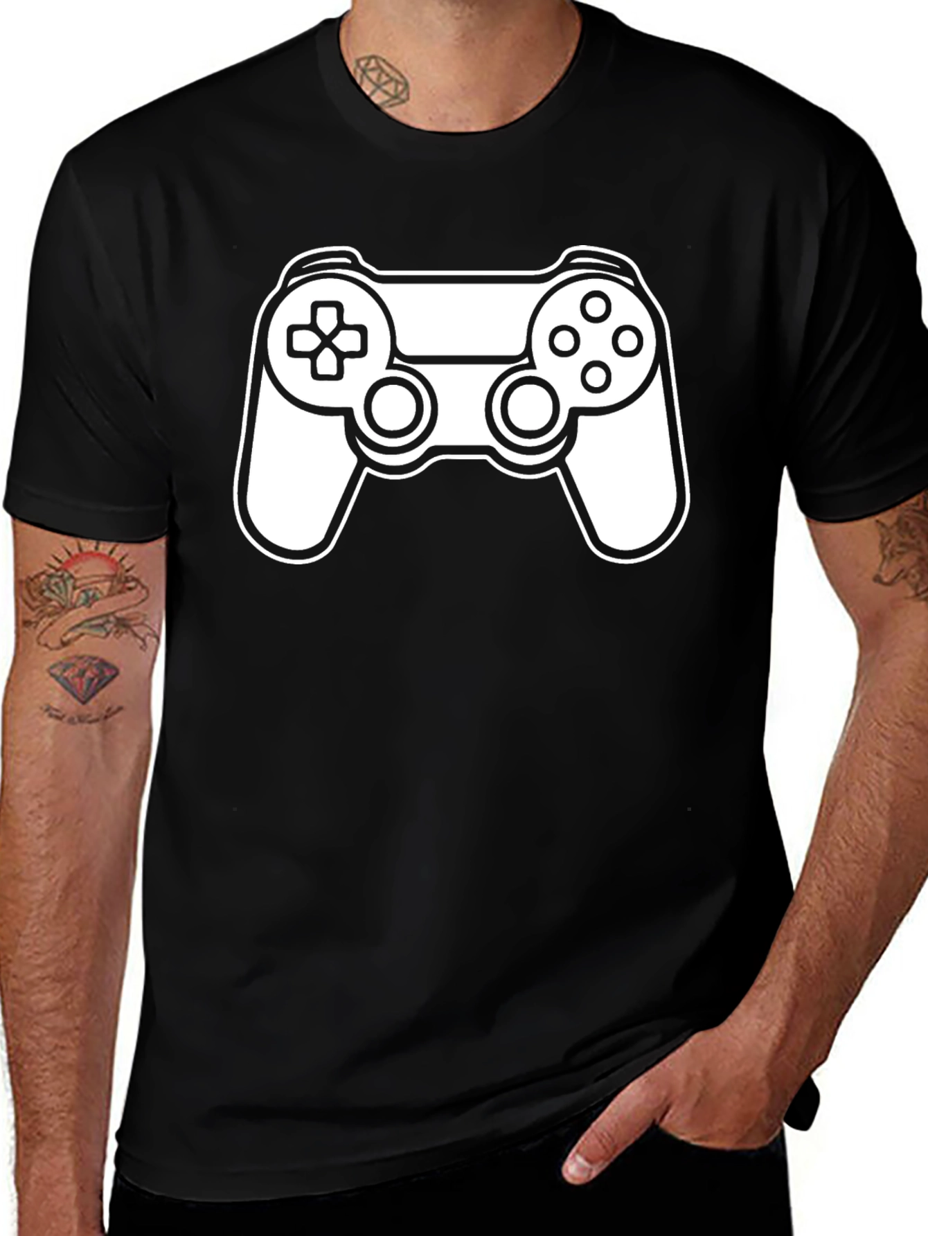 Gaming Controller Graphic Tee - Black T-Shirt