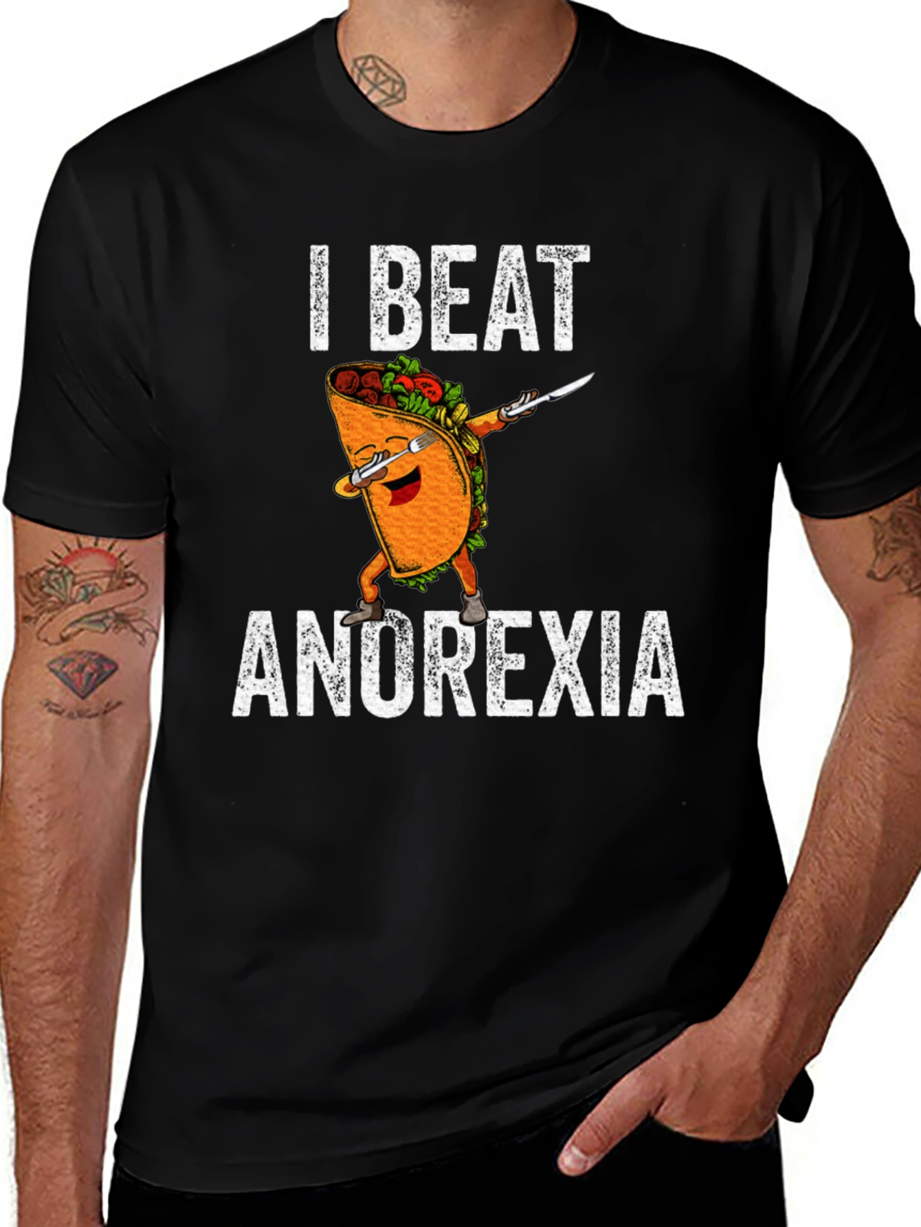 I Beat Anorexia Taco T-Shirt