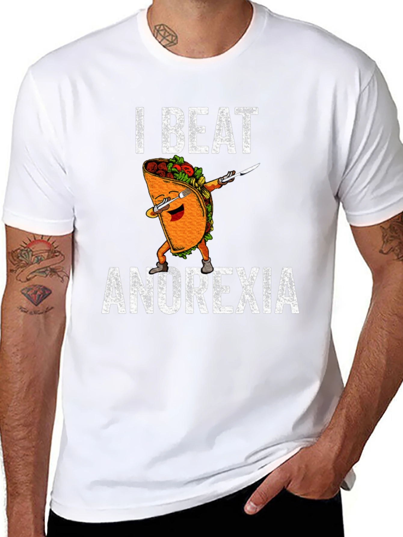 I Beat Anorexia Taco T-Shirt