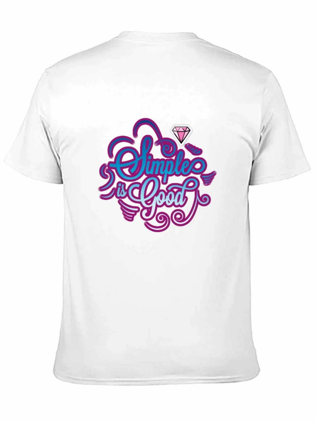 Simple is Good Graphic Tee - Mens Black T-Shirt