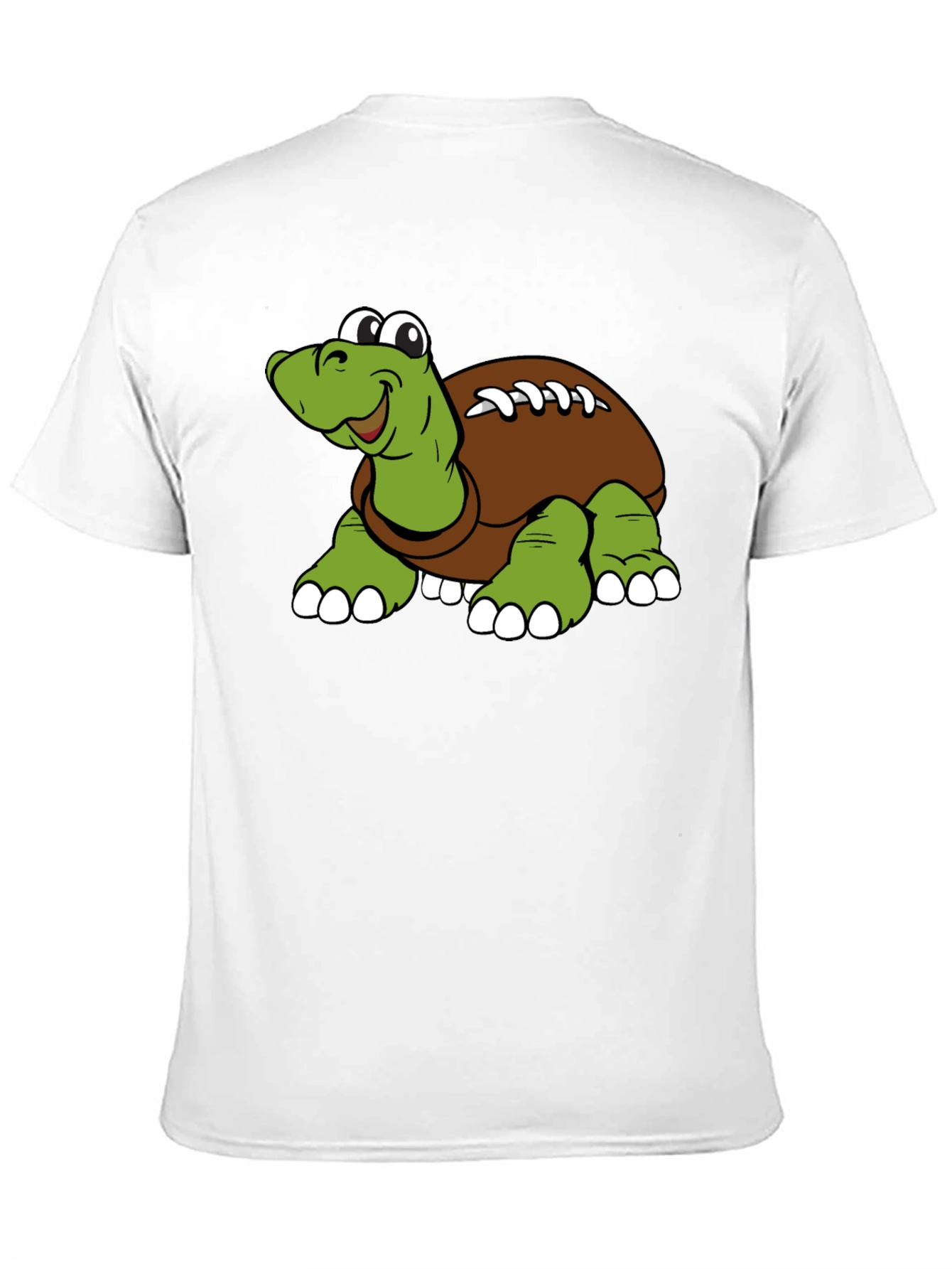 Cartoon Football Turtle Graphic T-Shirt