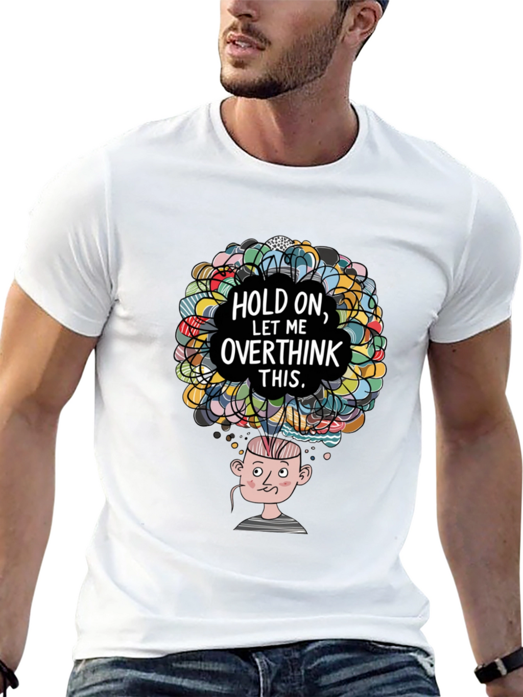 Overthinker Graphic T-Shirt - Funny Mind Tee