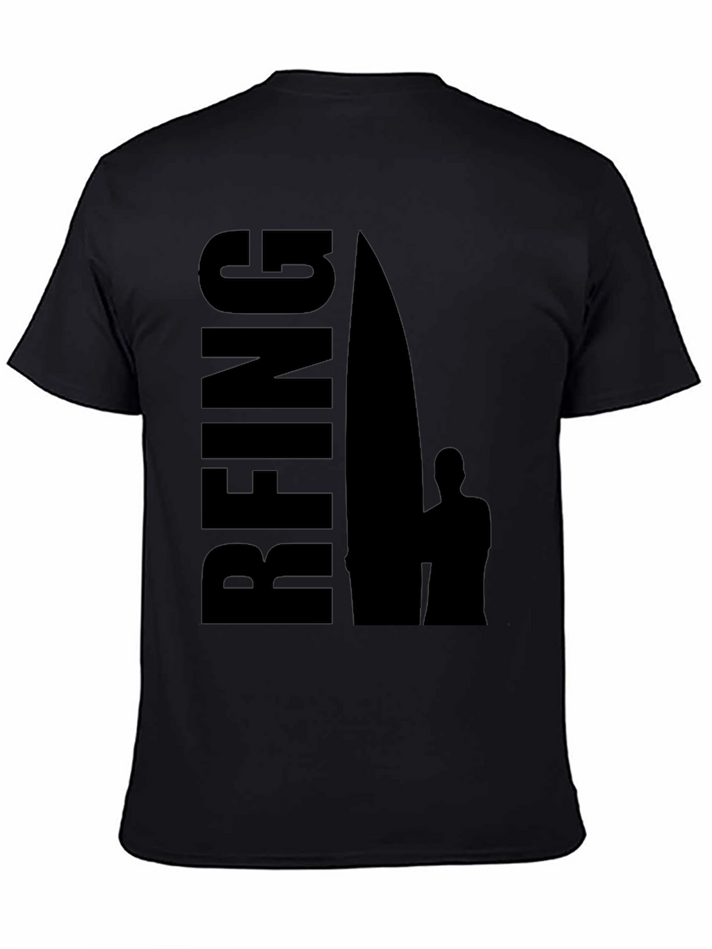 Black Surfing Graphic T-Shirt