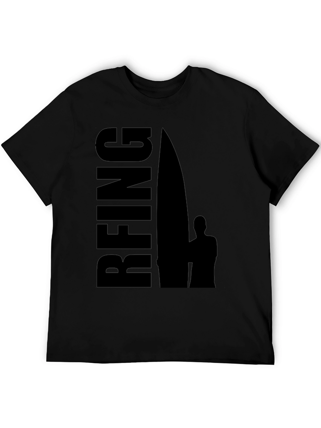 Black Surfing Graphic T-Shirt