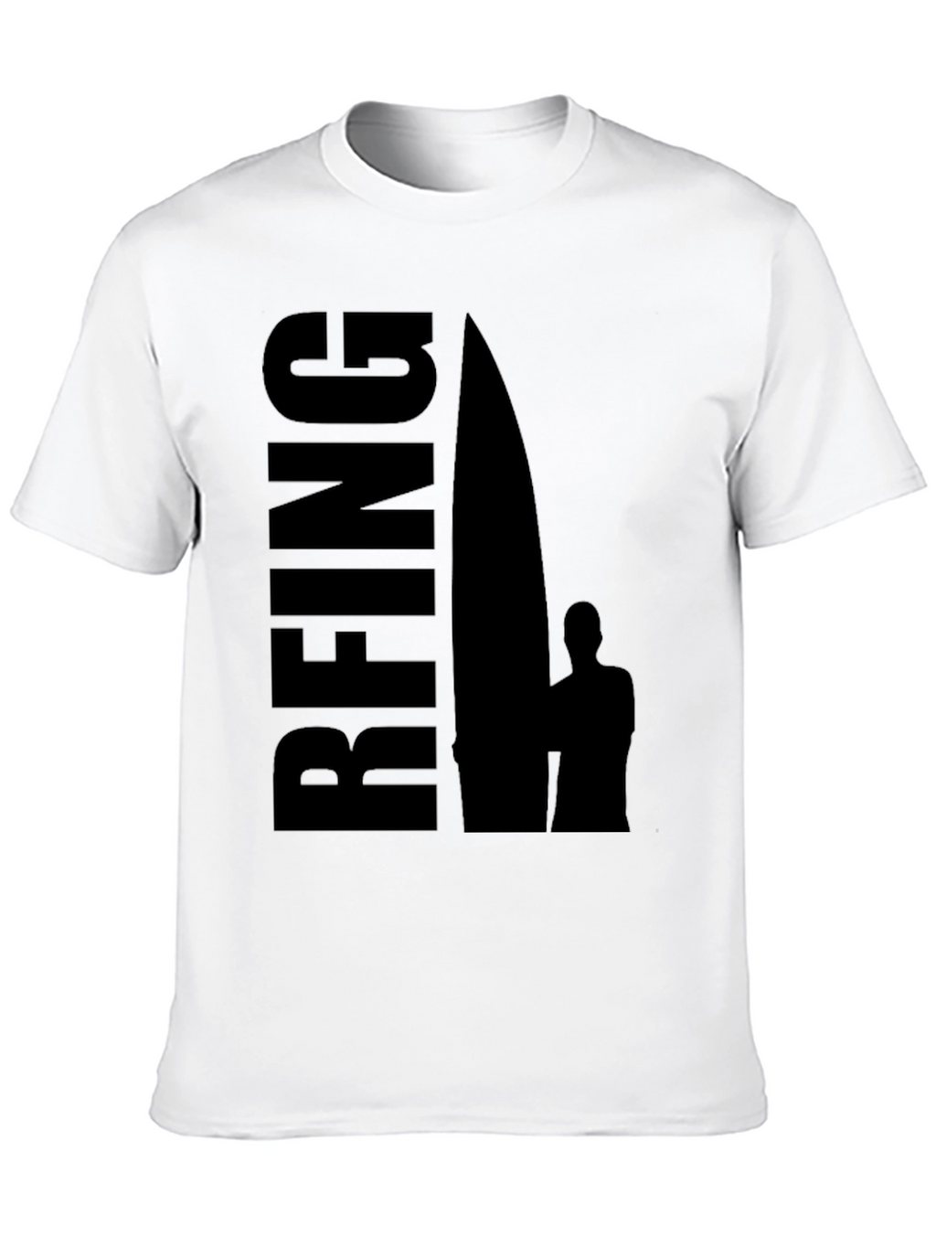Black Surfing Graphic T-Shirt