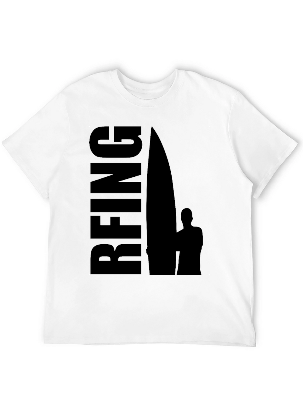 Black Surfing Graphic T-Shirt