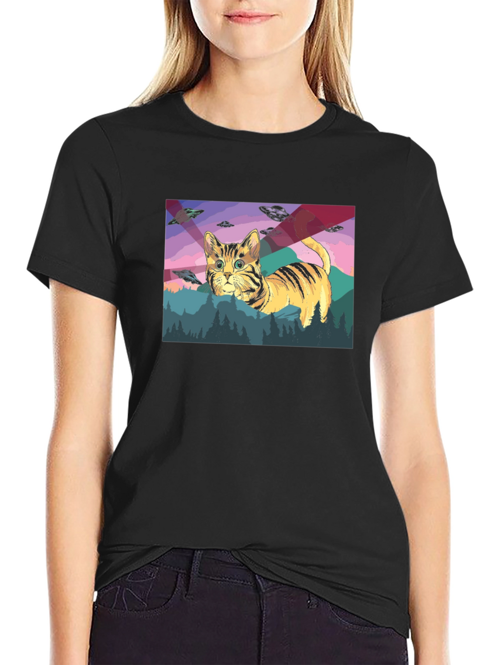 Cat UFO T-Shirt