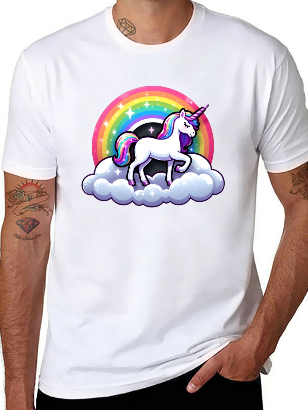 Unicorn Rainbow Cloud Graphic Tee