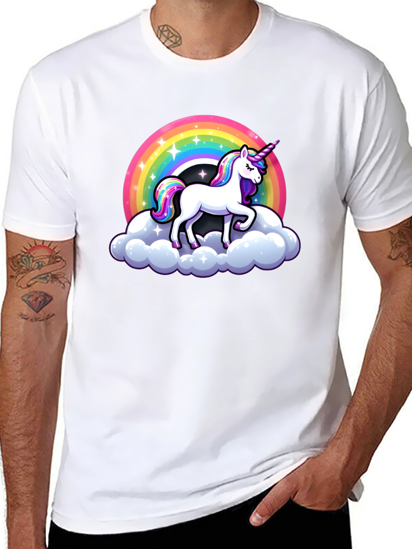 Unicorn Rainbow Cloud Graphic Tee
