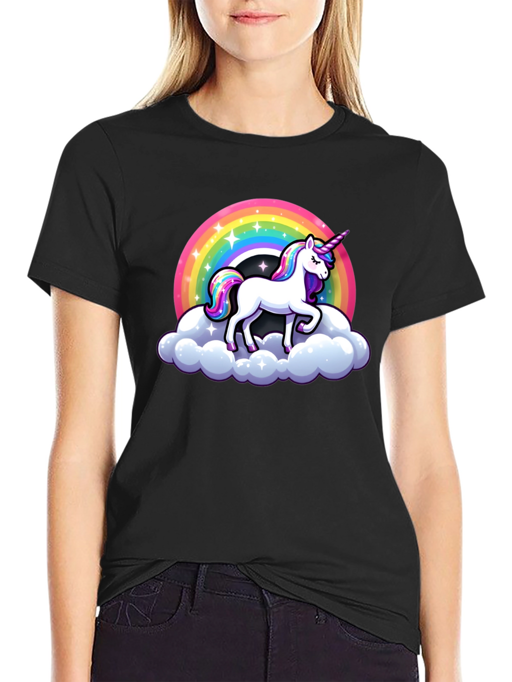 Unicorn Rainbow Cloud Graphic Tee