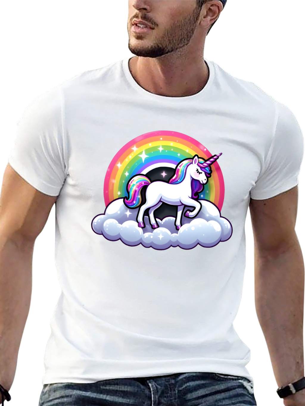 Unicorn Rainbow Cloud Graphic Tee