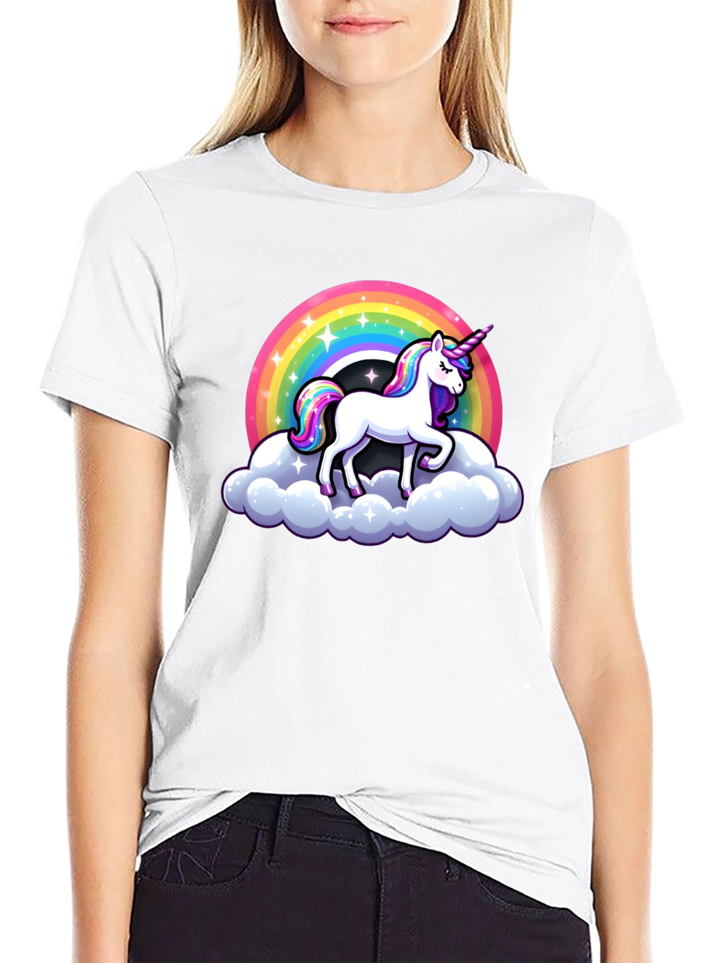 Unicorn Rainbow Cloud Graphic Tee