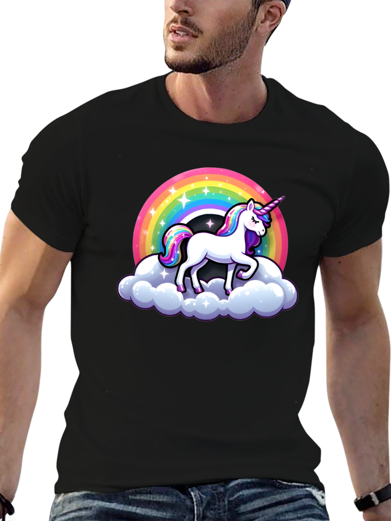 Unicorn Rainbow Cloud Graphic Tee