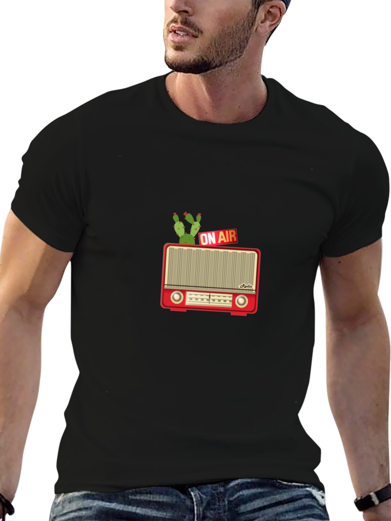 Retro Radio Cactus T-Shirt