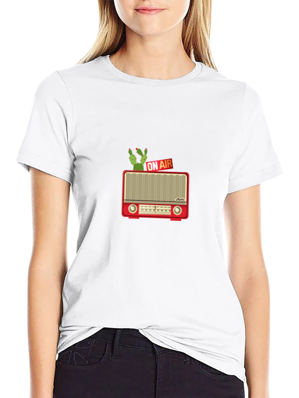 Retro Radio Cactus T-Shirt