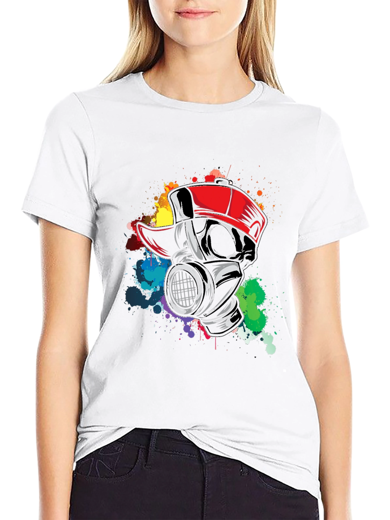 Gas Mask Graffiti Tee - Urban Style