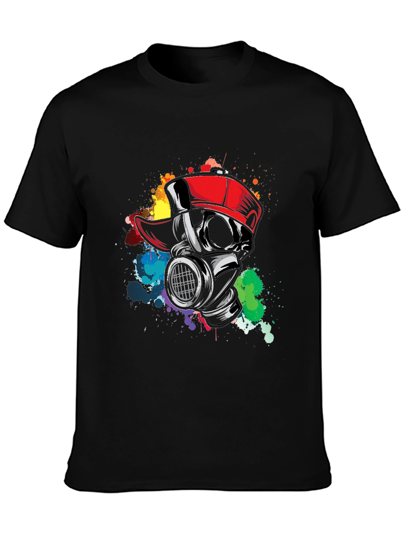 Gas Mask Graffiti Tee - Urban Style