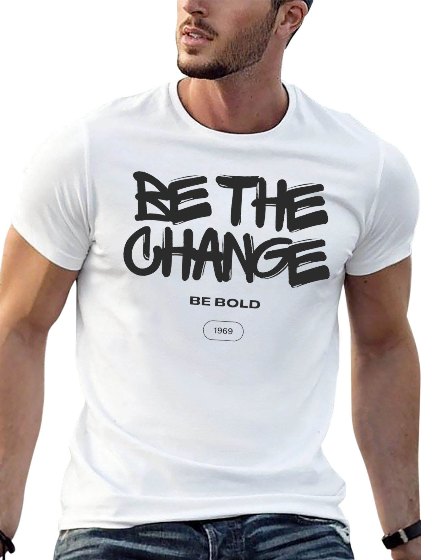 Be The Change Graphic Tee - Bold Black Shirt