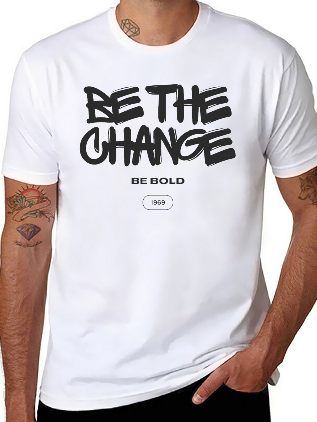Be The Change Graphic Tee - Bold Black Shirt