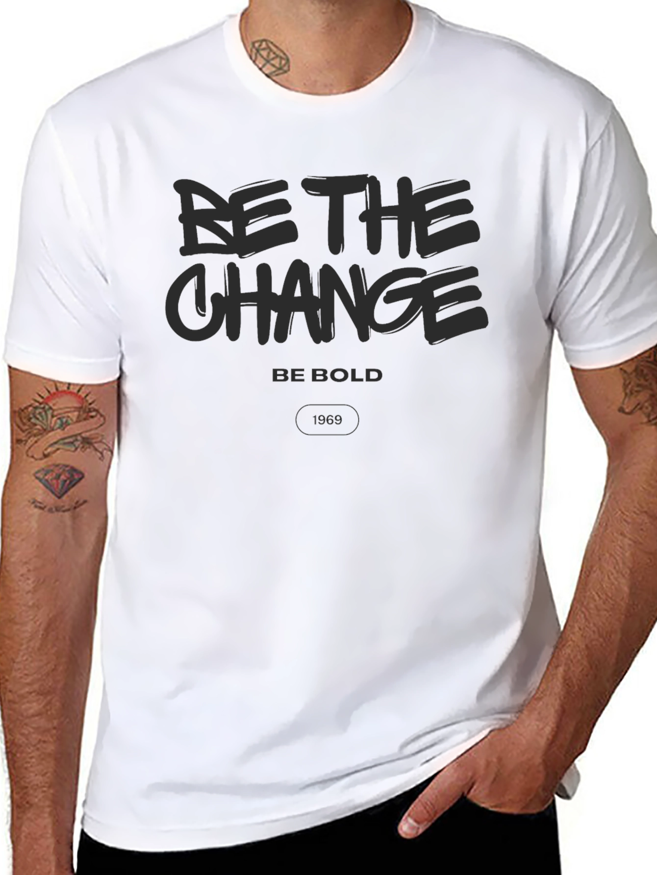 Be The Change Graphic Tee - Bold Black Shirt
