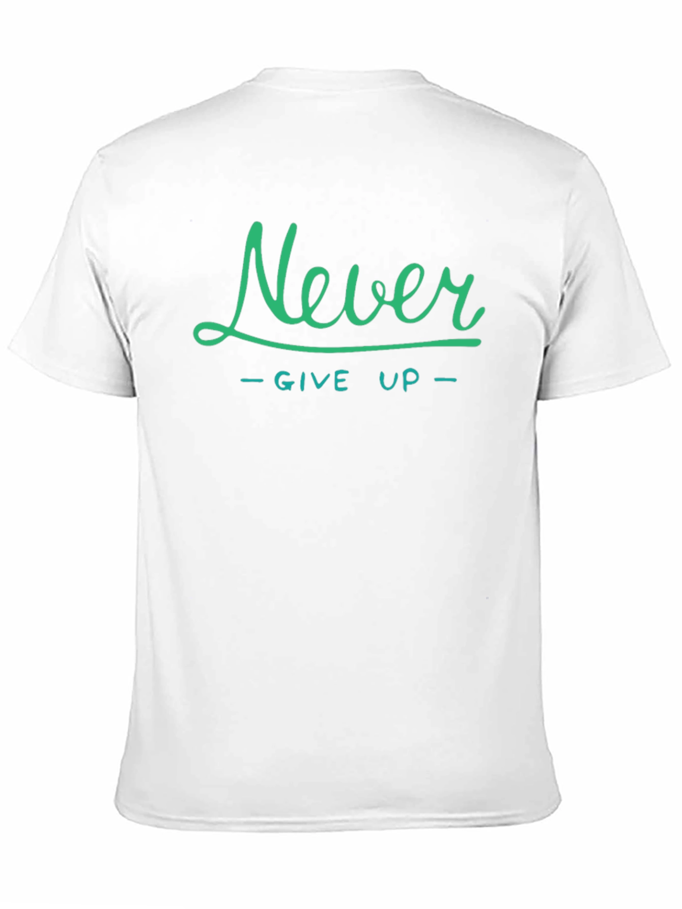 Never Give Up Graphic Tee - Black