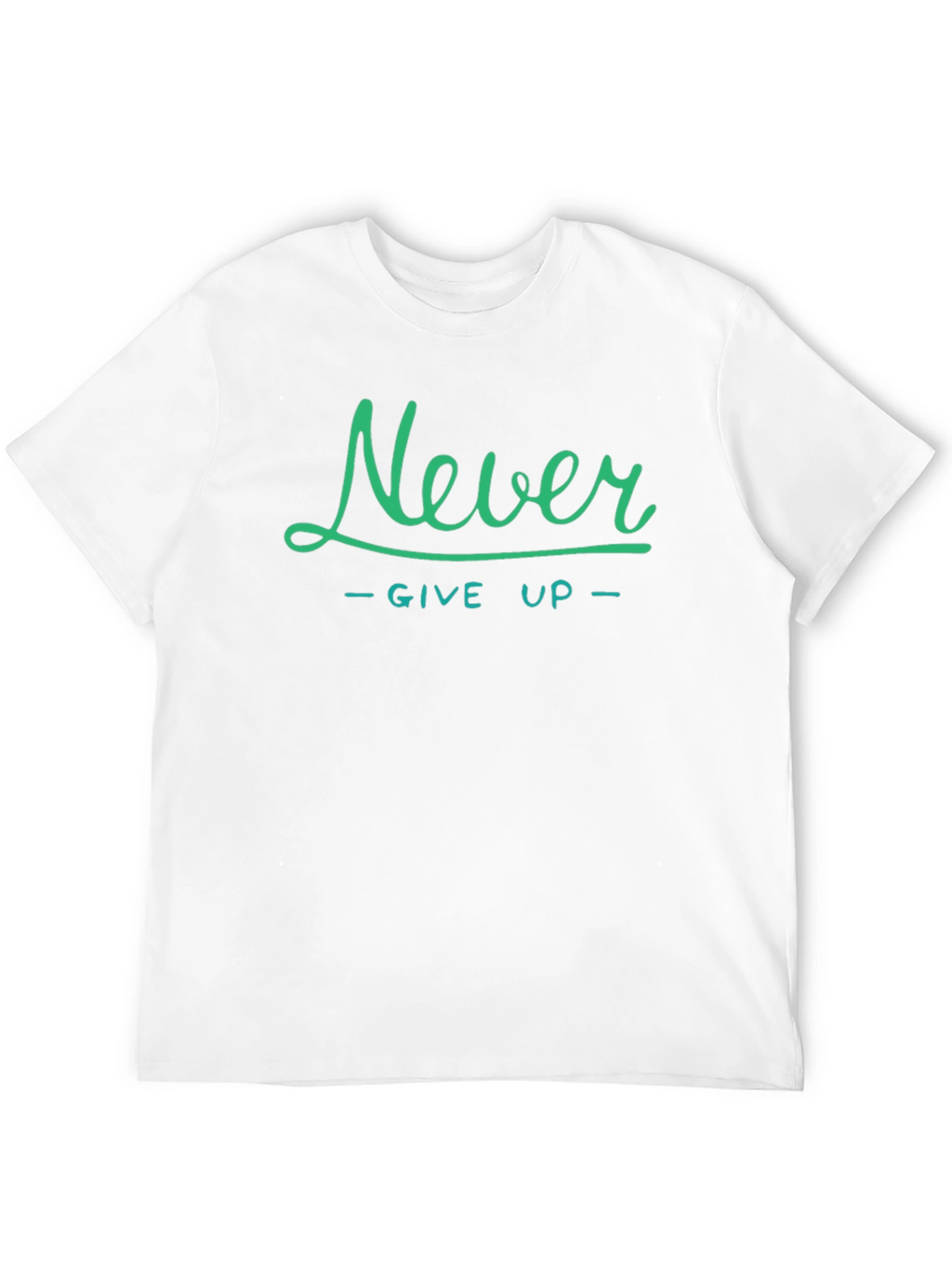 Never Give Up Graphic Tee - Black