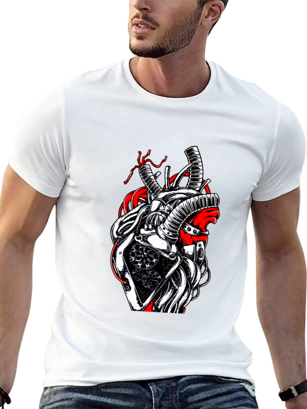 Mechanical Heart Graphic T-Shirt