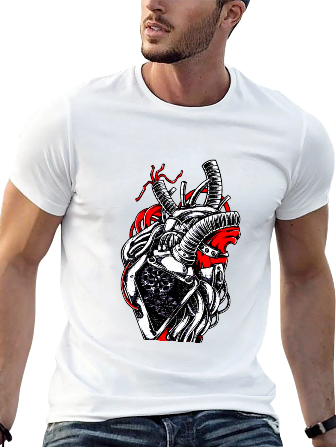 Mechanical Heart Graphic T-Shirt