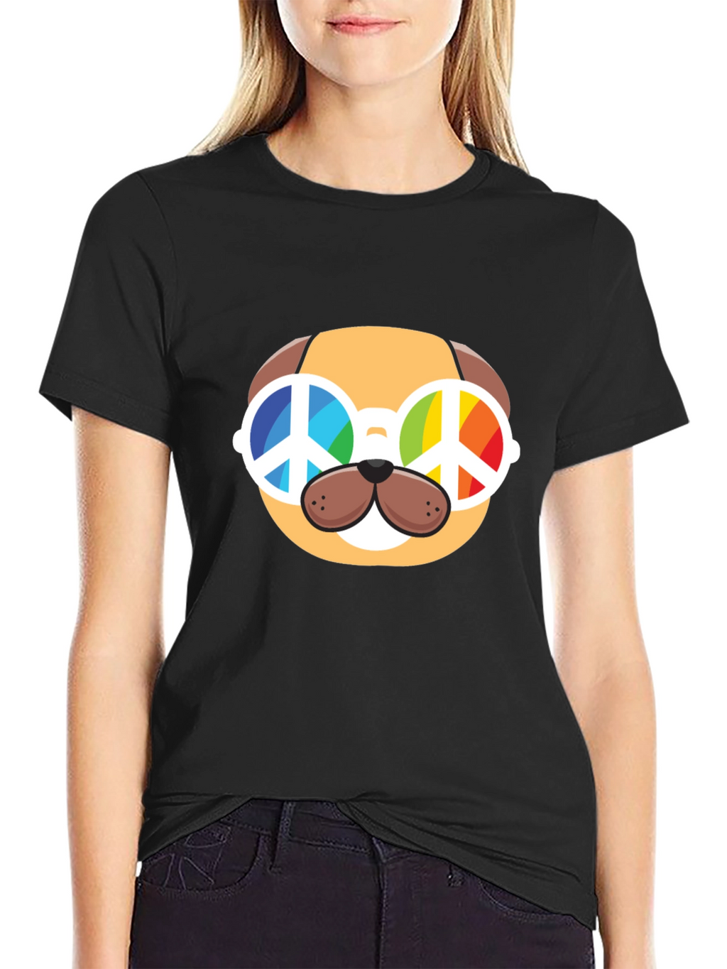 Peace Dog Graphic Tee - Cute Animal Lover Shirt