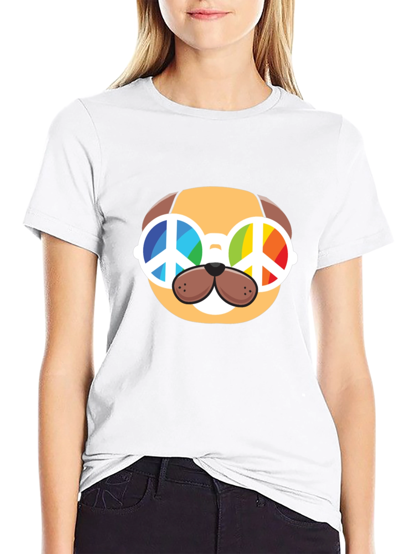 Peace Dog Graphic Tee - Cute Animal Lover Shirt