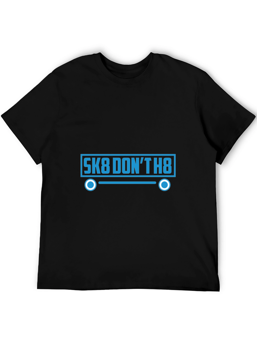 Sk8 Dont H8 Graphic Tee - Black