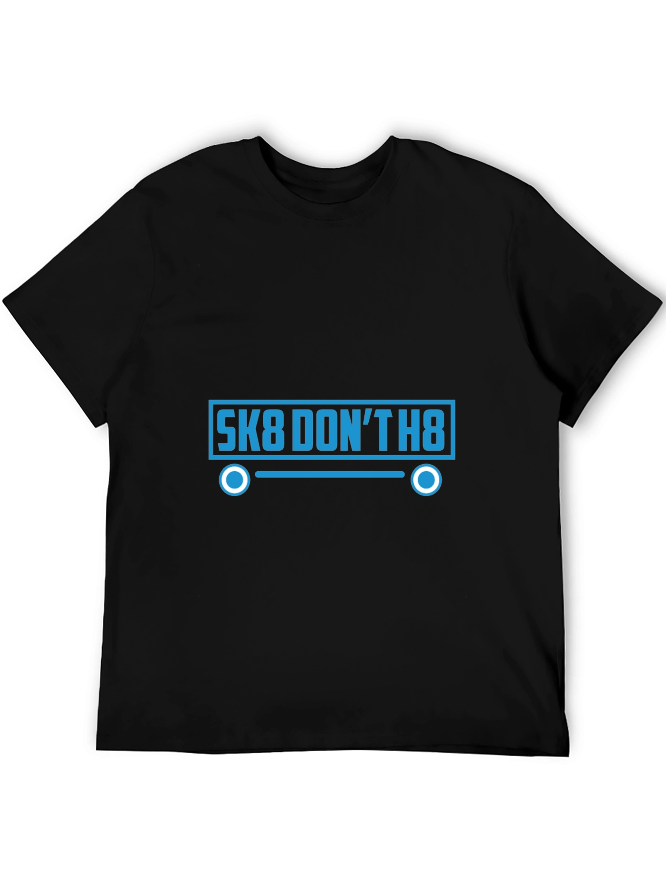 Sk8 Dont H8 Graphic Tee - Black
