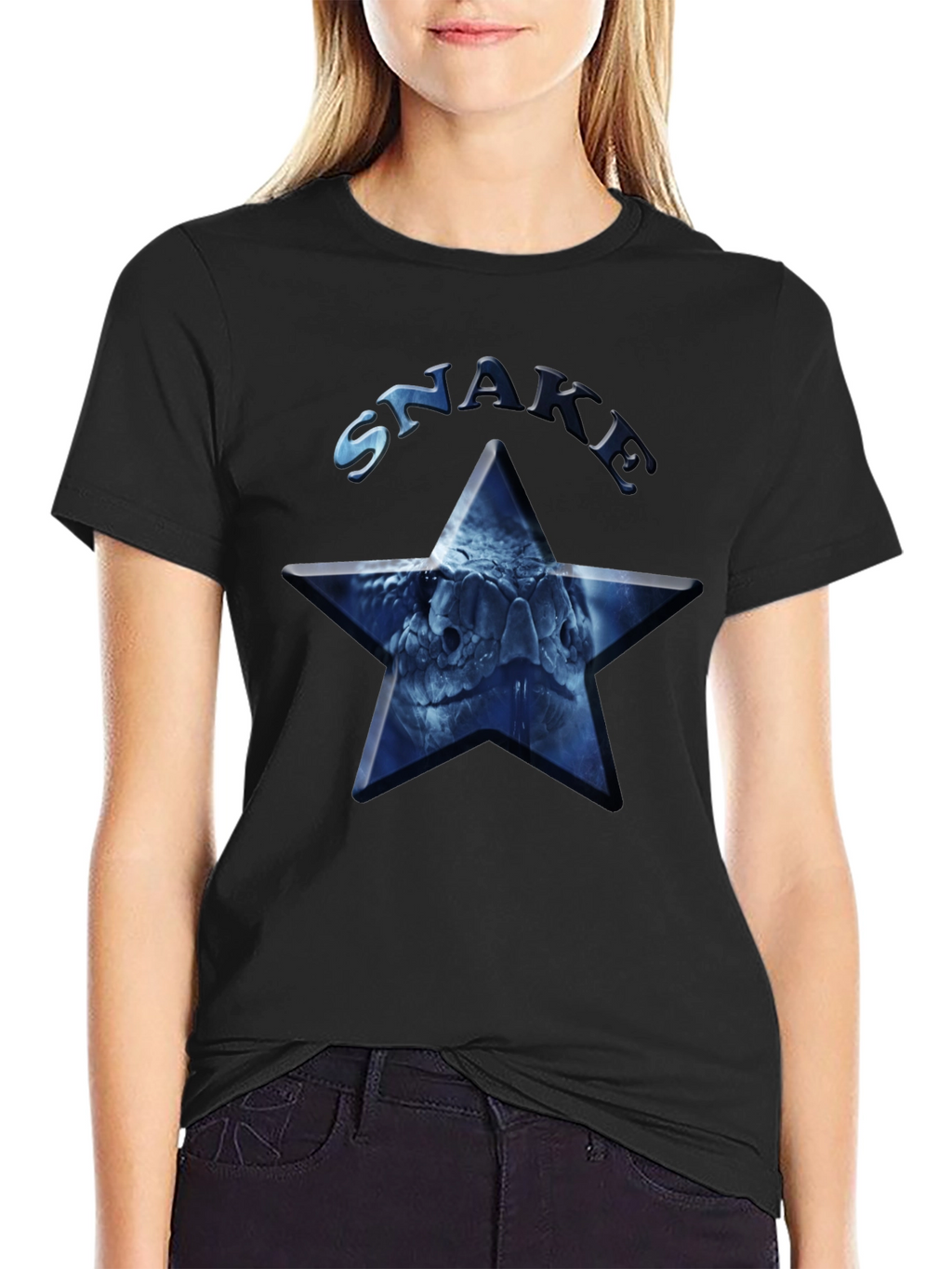 Snake Star Graphic Tee - Mens Black T-Shirt