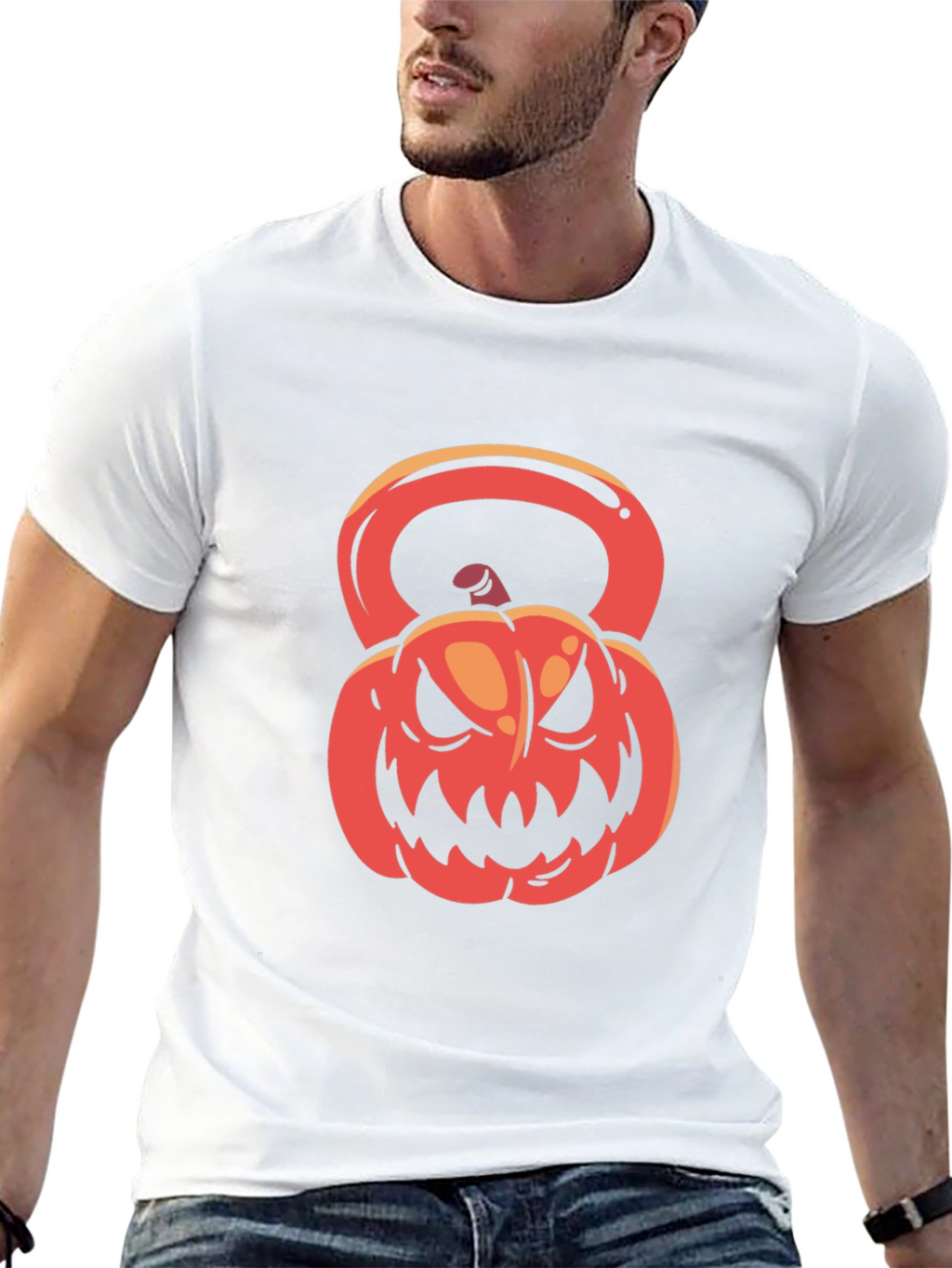 Halloween Kettlebell Pumpkin T-Shirt