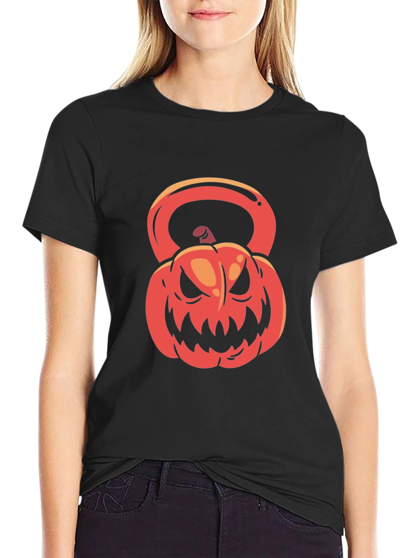 Halloween Kettlebell Pumpkin T-Shirt
