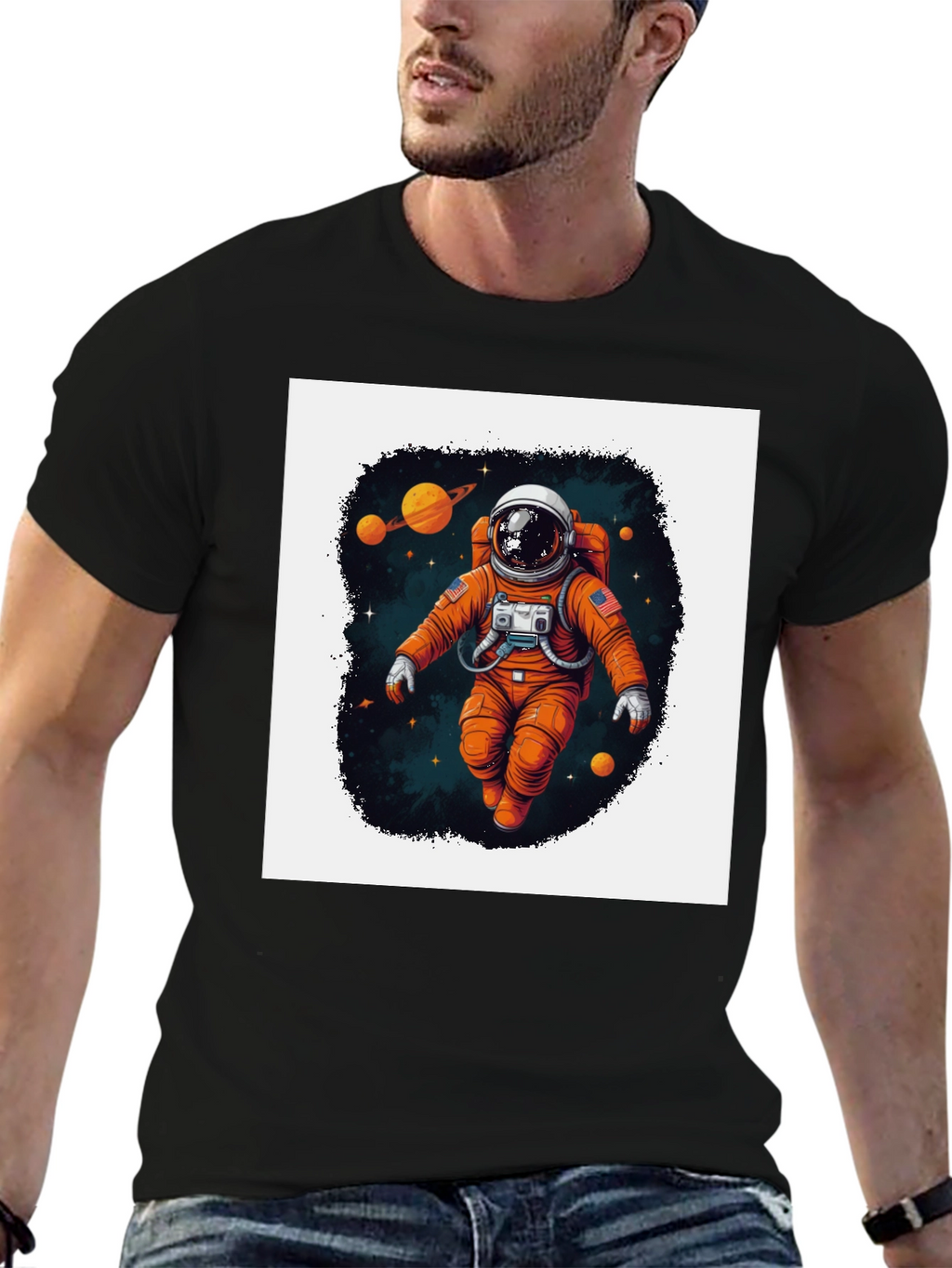 Astronaut in Space Graphic T-Shirt