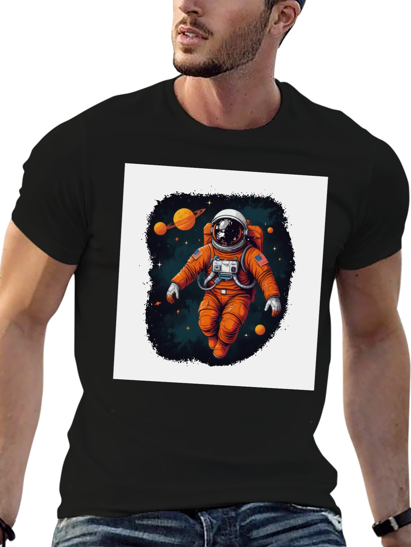 Astronaut in Space Graphic T-Shirt